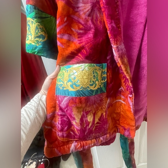 Versace Terry Short Robe Large - Picture 3 of 9